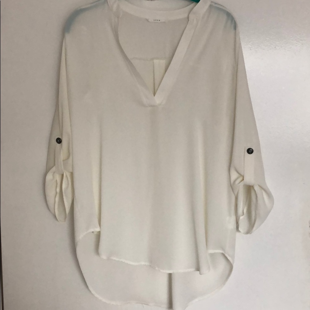 Lush white/cream 3/4 sleeve top